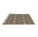 Sideview of Machine Washable Transitional Chocolate Brown Rug, wshpat1671brn