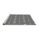 Sideview of Machine Washable Transitional Charcoal Black Rug, wshpat1671gry