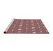 Sideview of Machine Washable Transitional Deep Rose Pink Rug, wshpat1671rd