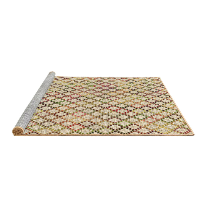 Sideview of Machine Washable Transitional Vanilla Gold Rug, wshpat1672brn