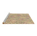 Sideview of Machine Washable Transitional Vanilla Gold Rug, wshpat1672brn