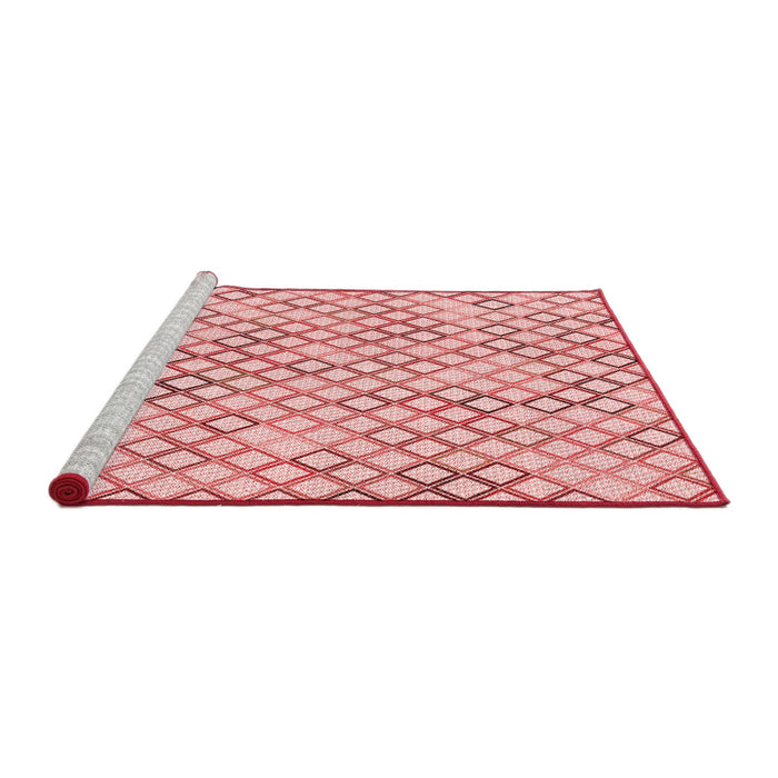 Sideview of Machine Washable Transitional Red Rug, wshpat1672rd