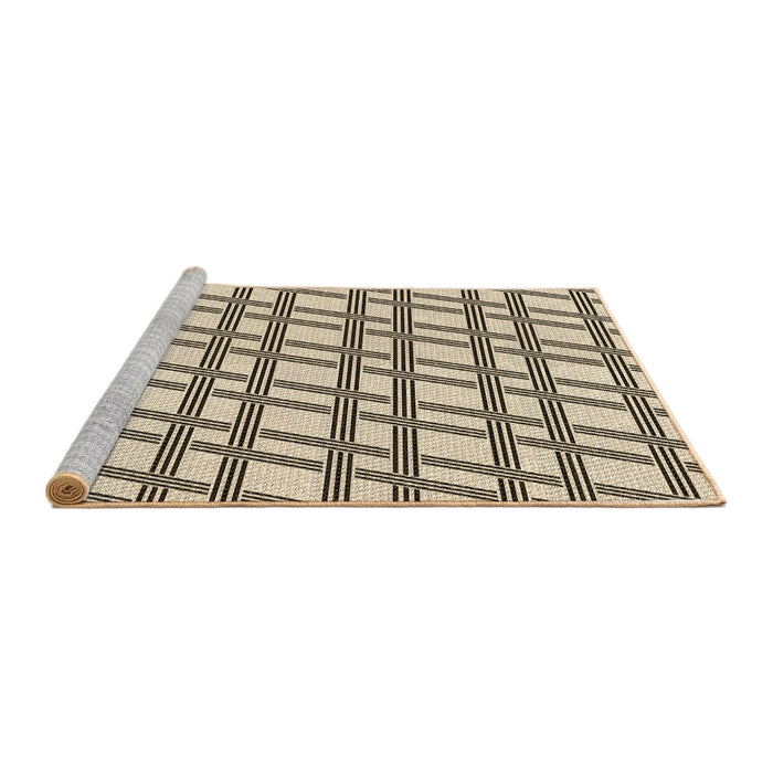 Sideview of Machine Washable Transitional Coffee Brown Rug, wshpat1674brn