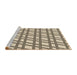 Sideview of Machine Washable Transitional Coffee Brown Rug, wshpat1674brn