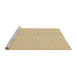 Sideview of Machine Washable Transitional Metallic Gold Rug, wshpat1675brn