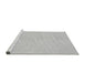 Sideview of Machine Washable Transitional Dark Gray Rug, wshpat1675gry