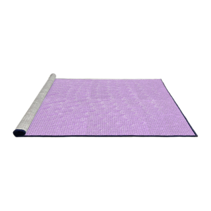 Sideview of Machine Washable Transitional Purple Rug, wshpat1675pur