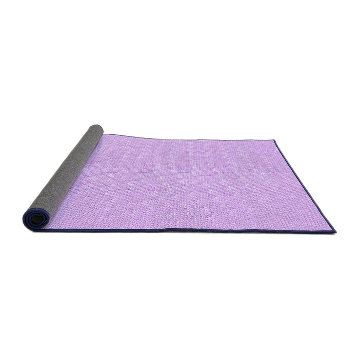 Thickness of Patterned Purple Rug, pat1675pur
