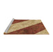 Sideview of Machine Washable Transitional Orange Rug, wshpat1676brn