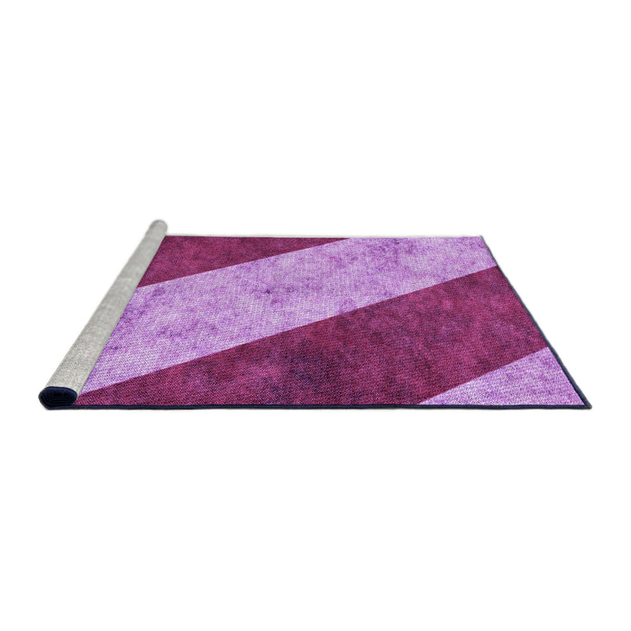 Sideview of Machine Washable Transitional Violet Purple Rug, wshpat1676pur
