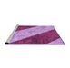 Sideview of Machine Washable Transitional Violet Purple Rug, wshpat1676pur