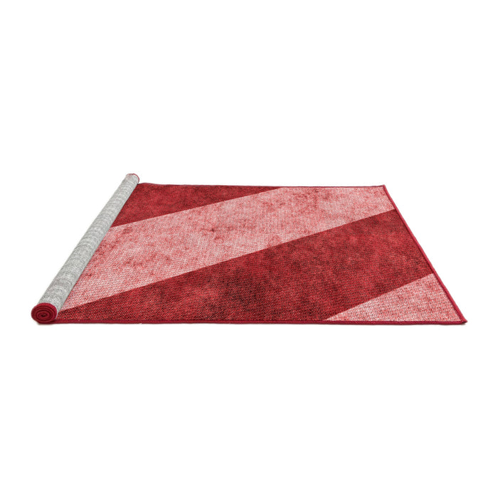 Sideview of Machine Washable Transitional Red Rug, wshpat1676rd