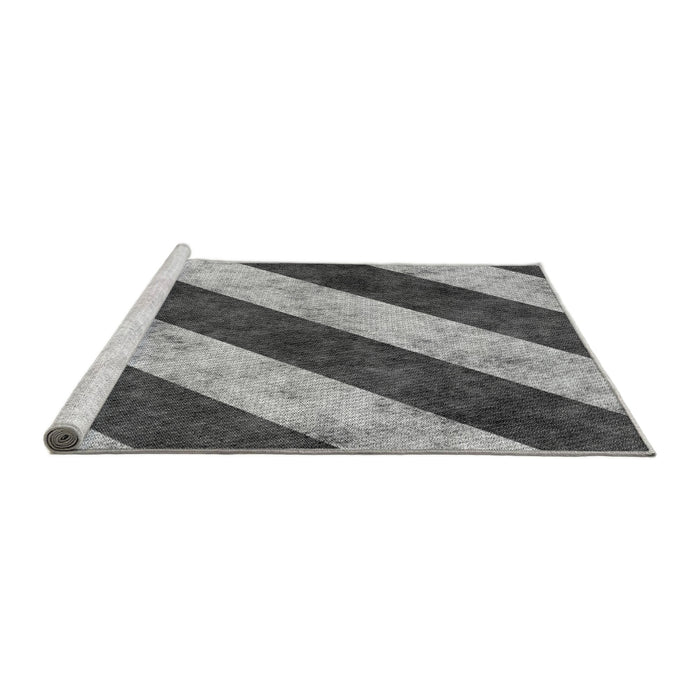 Sideview of Machine Washable Transitional Cloud Gray Rug, wshpat1677gry