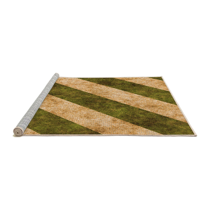 Sideview of Machine Washable Transitional Dark Bronze Brown Rug, wshpat1677org