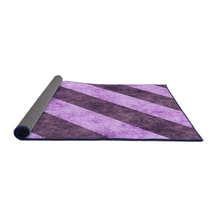 Thickness of Patterned Violet Purple Rug, pat1677pur