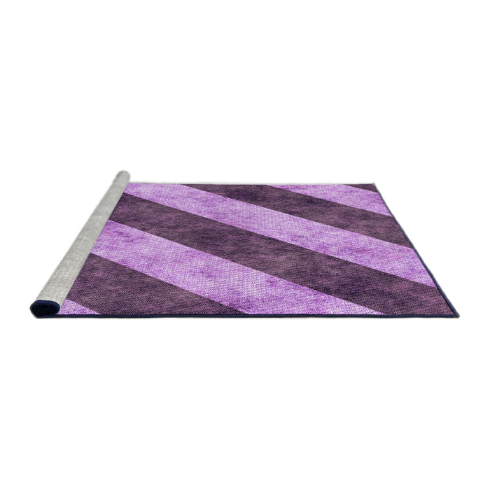 Sideview of Machine Washable Transitional Violet Purple Rug, wshpat1677pur