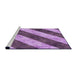 Sideview of Machine Washable Transitional Violet Purple Rug, wshpat1677pur