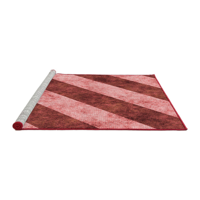 Sideview of Machine Washable Transitional Red Rug, wshpat1677rd