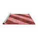 Sideview of Machine Washable Transitional Red Rug, wshpat1677rd