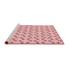 Sideview of Machine Washable Transitional Red Rug, wshpat1678rd