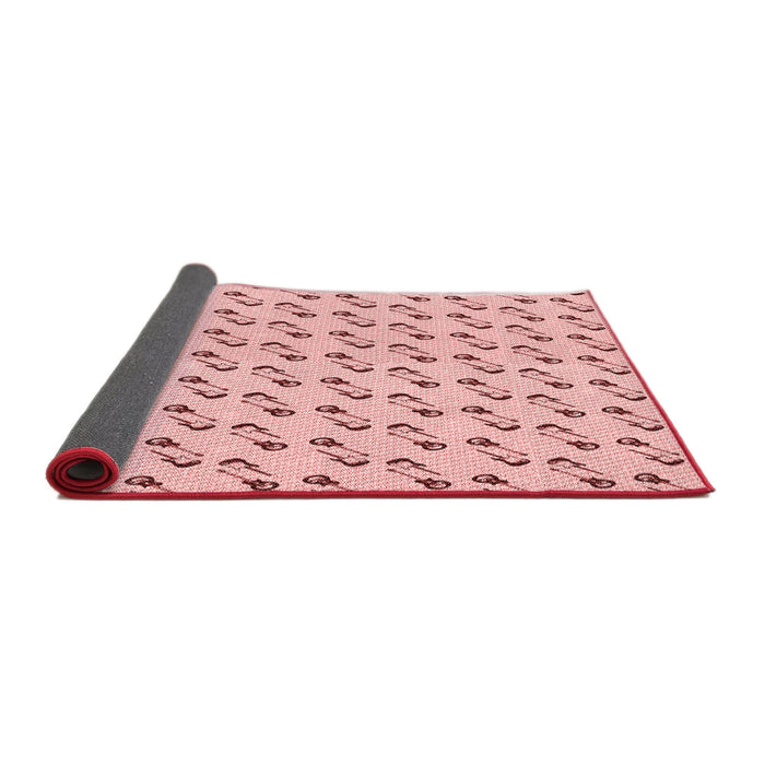 Thickness of Patterned Red Rug, pat1678rd
