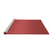 Sideview of Machine Washable Transitional Red Rug, wshpat1679rd