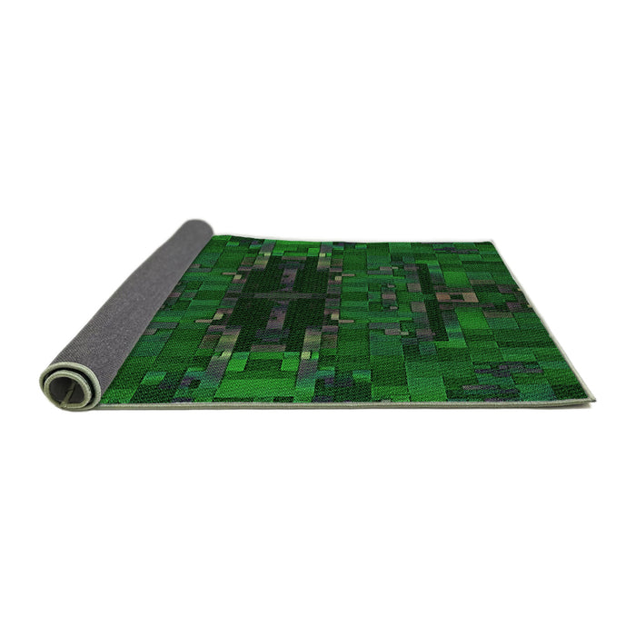 Thickness of Patterned Green Rug, pat168grn