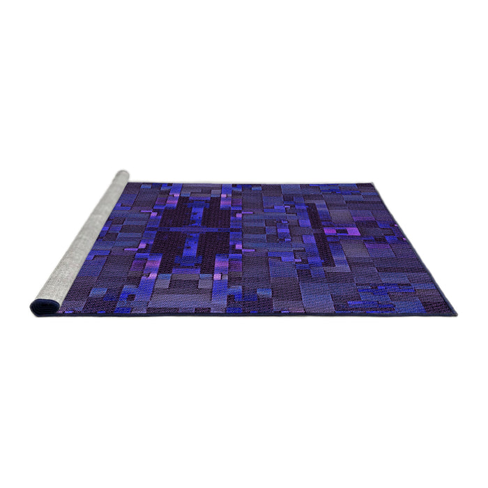 Sideview of Machine Washable Transitional Amethyst Purple Rug, wshpat168pur