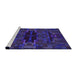 Sideview of Machine Washable Transitional Amethyst Purple Rug, wshpat168pur