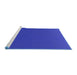 Sideview of Machine Washable Transitional Bright Blue Rug, wshpat1680blu