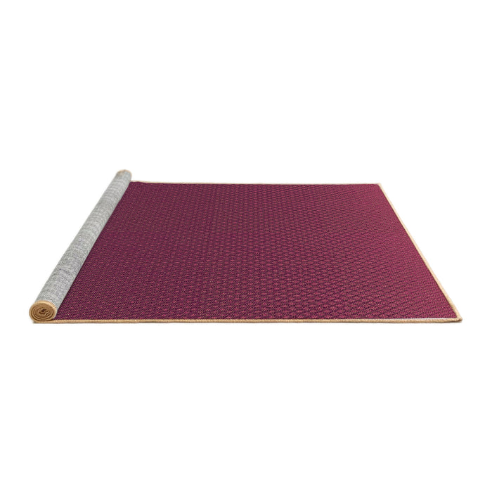 Sideview of Machine Washable Transitional Pink Violet Pink Rug, wshpat1680brn