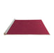 Sideview of Machine Washable Transitional Crimson Red Rug, wshpat1680org