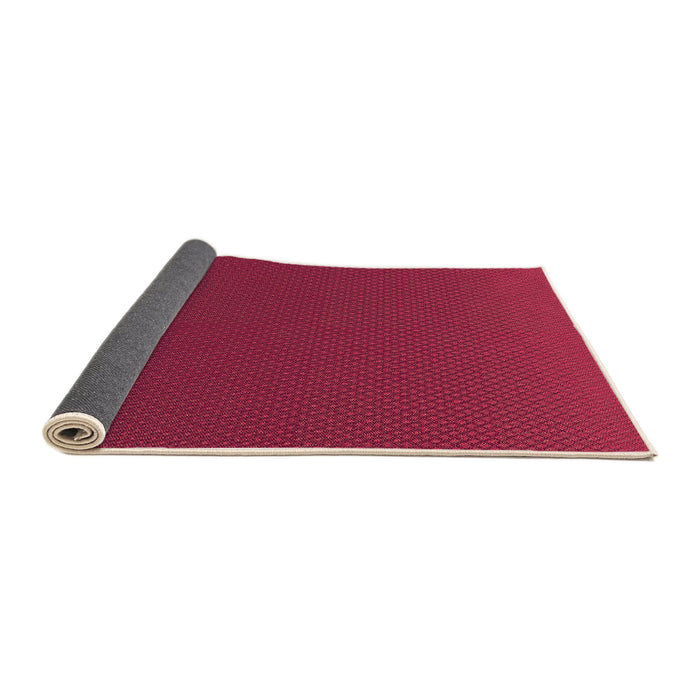 Thickness of Patterned Crimson Red Rug, pat1680org