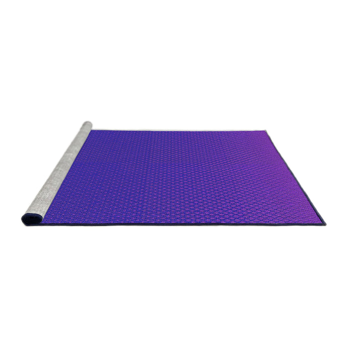 Sideview of Machine Washable Transitional Neon Purple Rug, wshpat1680pur
