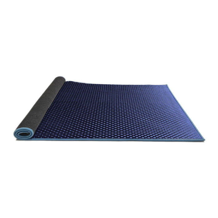 Thickness of Patterned Night Blue Rug, pat1681blu