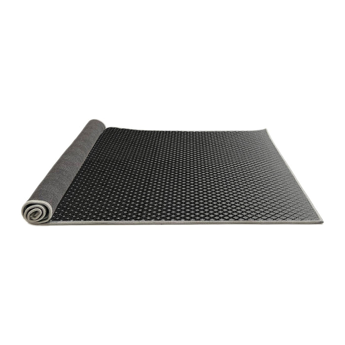 Thickness of Patterned Black Rug, pat1681gry