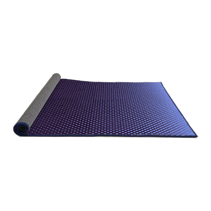 Thickness of Patterned Slate Blue Rug, pat1681pur