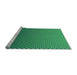 Sideview of Machine Washable Transitional Spring Green Rug, wshpat1682lblu