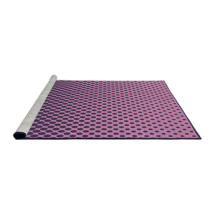 Sideview of Machine Washable Transitional Purple Rug, wshpat1682pur