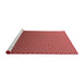 Sideview of Machine Washable Transitional Red Rug, wshpat1682rd