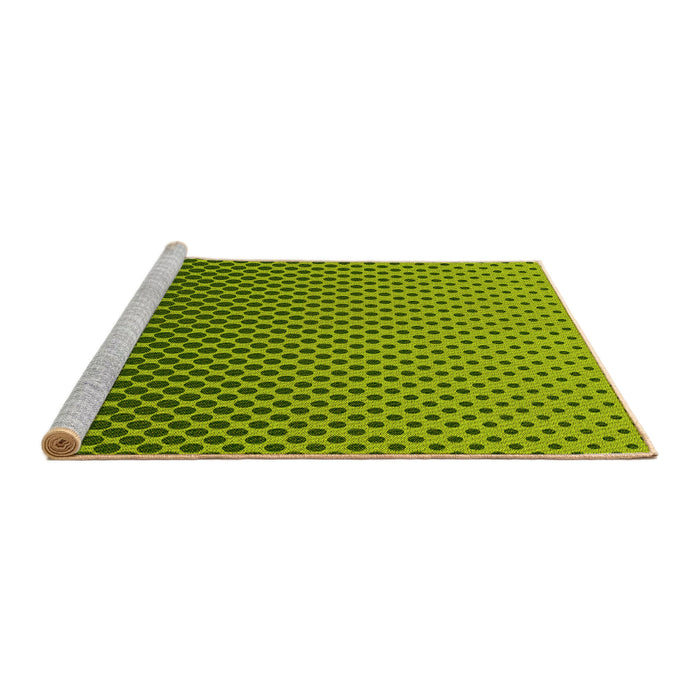 Sideview of Machine Washable Transitional Pistachio Green Rug, wshpat1682yw