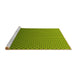 Sideview of Machine Washable Transitional Pistachio Green Rug, wshpat1682yw