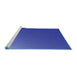 Sideview of Machine Washable Transitional Light Slate Blue Rug, wshpat1683blu