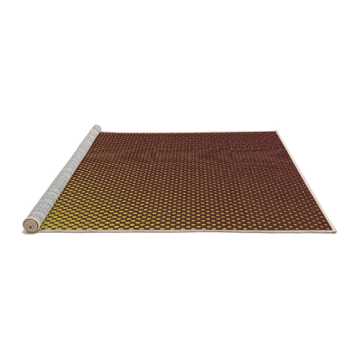 Sideview of Machine Washable Transitional Vermilion Red Rug, wshpat1683org