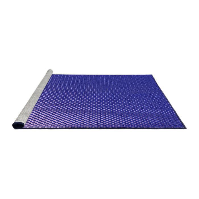 Sideview of Machine Washable Transitional Medium Slate Blue Rug, wshpat1683pur