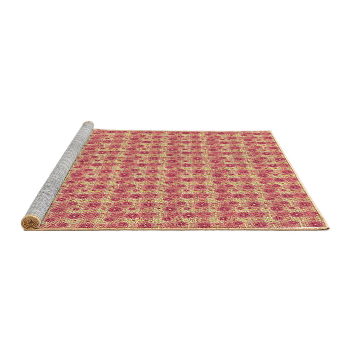 Sideview of Machine Washable Transitional Brown Sand Brown Rug, wshpat1684brn