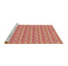 Sideview of Machine Washable Transitional Brown Sand Brown Rug, wshpat1684brn