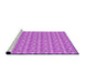 Sideview of Machine Washable Transitional Violet Purple Rug, wshpat1684pur
