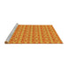 Sideview of Machine Washable Transitional Orange Red Orange Rug, wshpat1684yw