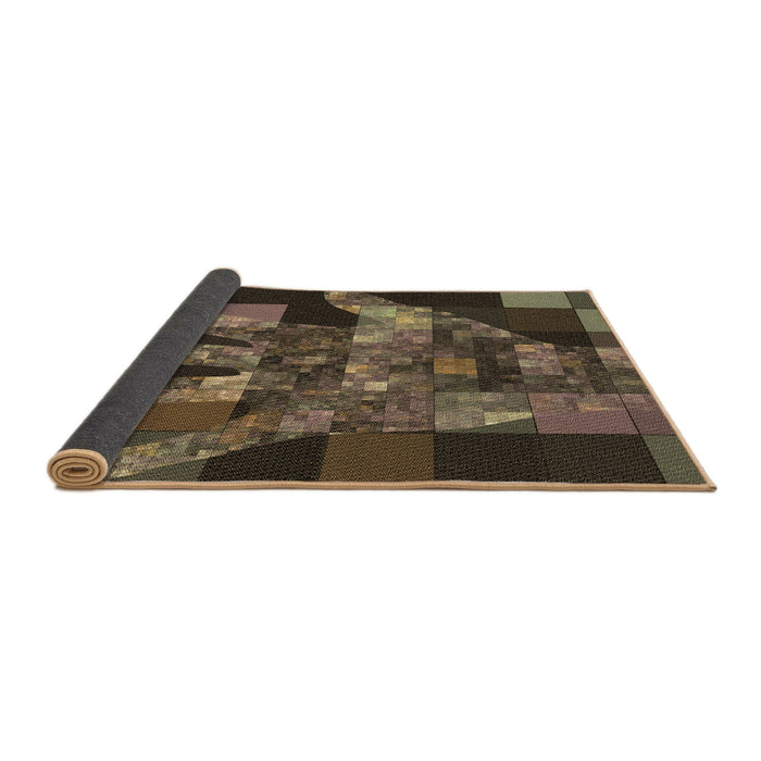 Thickness of Patterned Milk Chocolate Brown Rug, pat1685brn